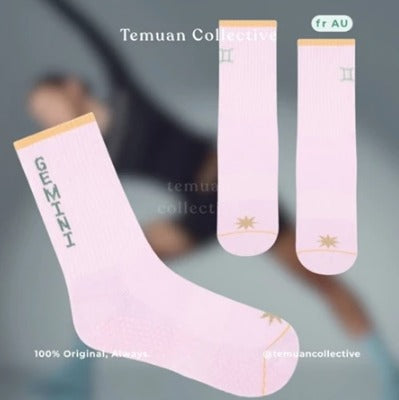 MoveActive Crew Non Slip Grip Pilates Socks