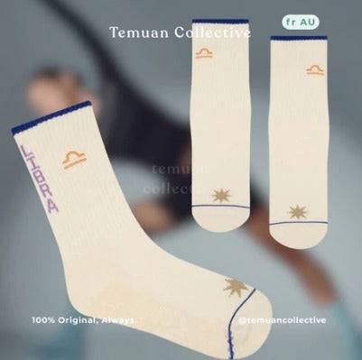 MoveActive Crew Non Slip Grip Pilates Socks