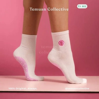 MoveActive Crew Non Slip Grip Pilates Socks