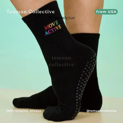 MoveActive Crew Non Slip Grip Pilates Socks