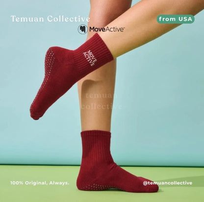 MoveActive Crew Non Slip Grip Pilates Socks