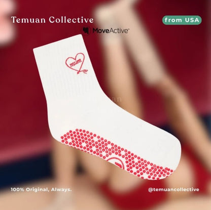 MoveActive Crew Non Slip Grip Pilates Socks