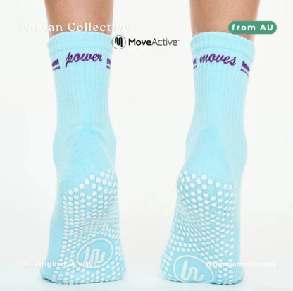 MoveActive Crew Non Slip Grip Pilates Socks