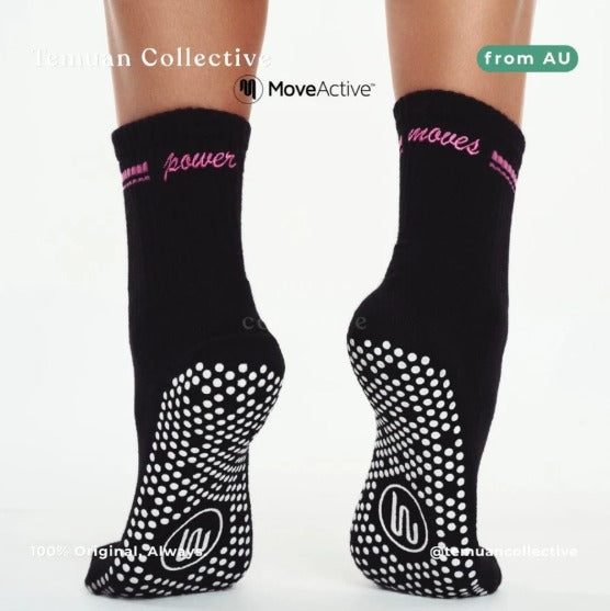 MoveActive Crew Non Slip Grip Pilates Socks