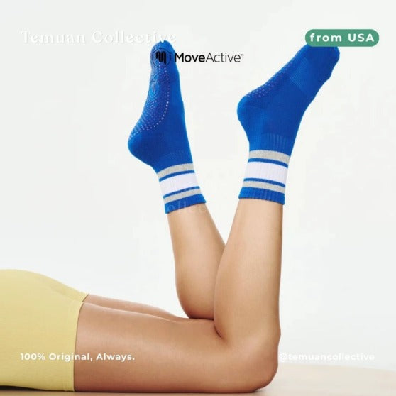 MoveActive Crew Non Slip Grip Pilates Socks