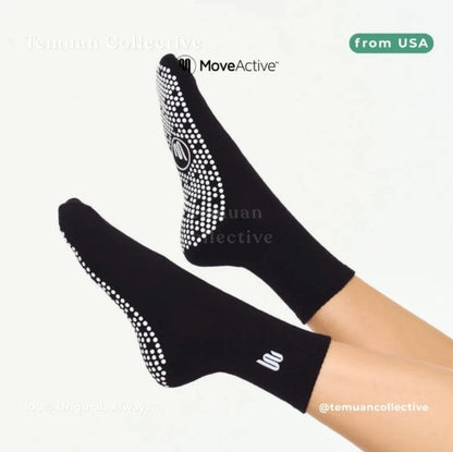 MoveActive Crew Non Slip Grip Pilates Socks