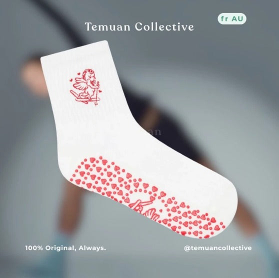 MoveActive Crew Non Slip Grip Pilates Socks