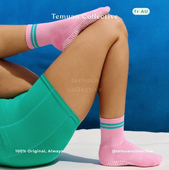 MoveActive Crew Non Slip Grip Pilates Socks