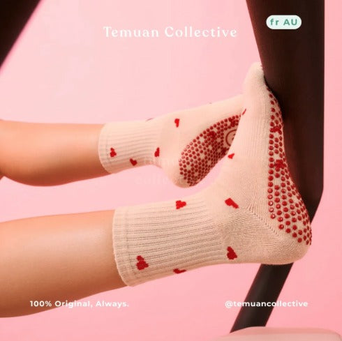 MoveActive Crew Non Slip Grip Pilates Socks