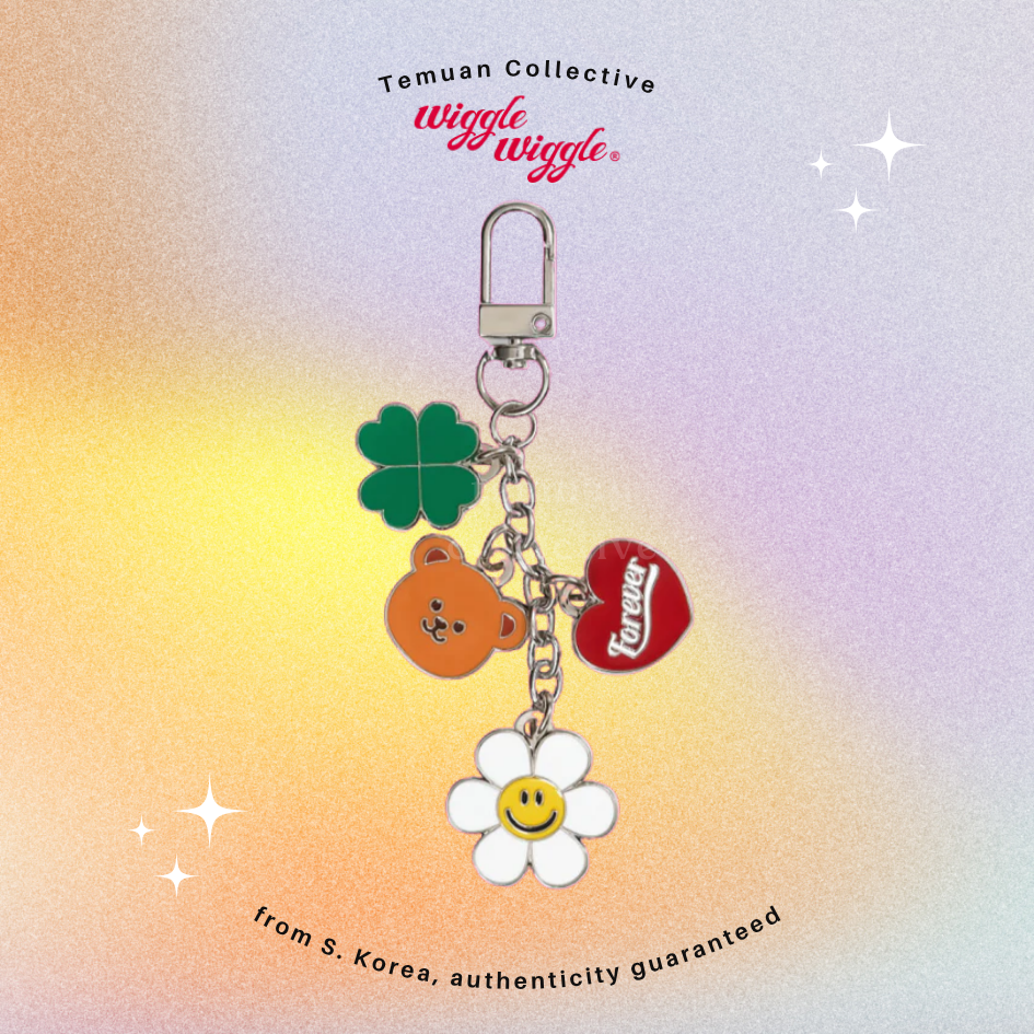 Wiggle Wiggle Metal Charm Keyring