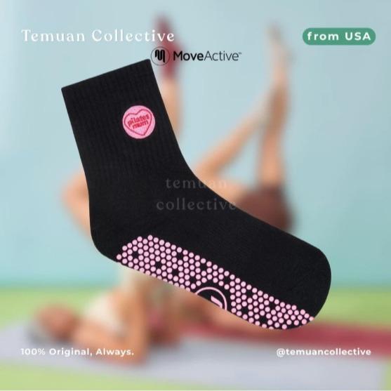 MoveActive XS & L Crew Non Slip Grip Pilates Socks