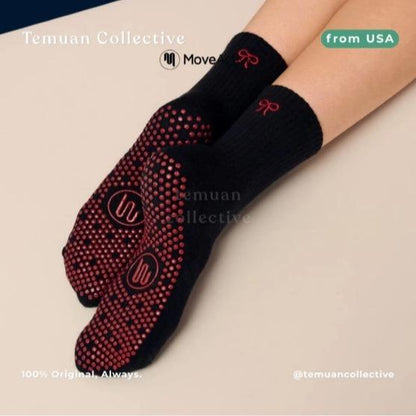 MoveActive XS & L Crew Non Slip Grip Pilates Socks