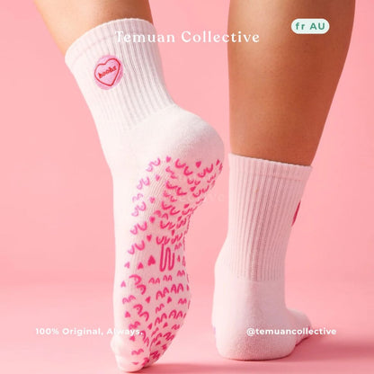 MoveActive Crew Non Slip Grip Pilates Socks