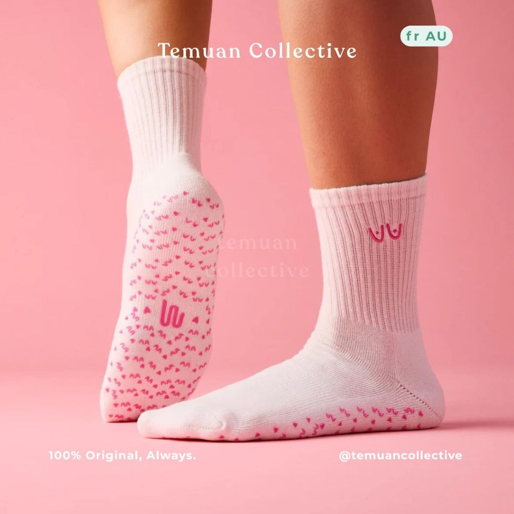 MoveActive Crew Non Slip Grip Pilates Socks