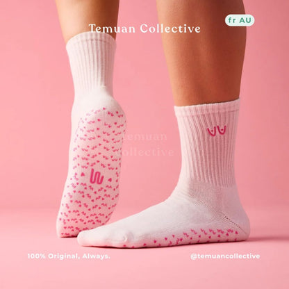MoveActive Crew Non Slip Grip Pilates Socks