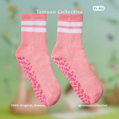 MoveActive Crew Non Slip Grip Pilates Socks